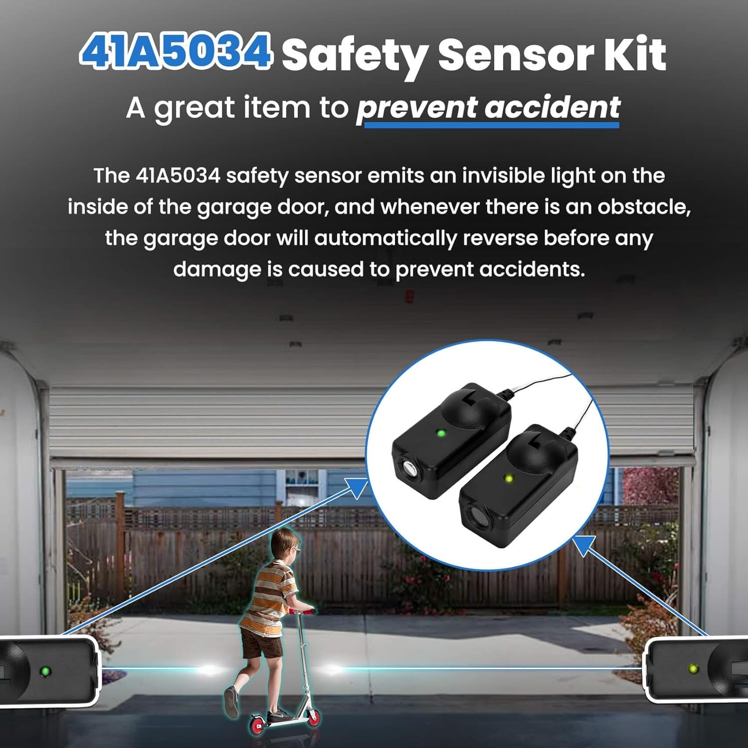 Universal 41A5034 Sensor Kit For Craftsman Chamberlain Liftmaster Garage Door