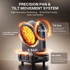 380W 19LED RGBW Beam Zoom Wash Moving Head Stage Light for DJ Bar Party Wedding