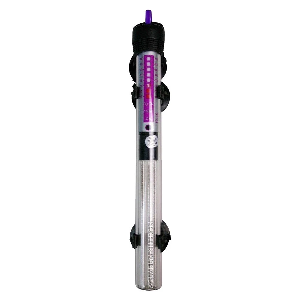 Aqua One 150W Glass Aquarium Heater - 150 Watt - Fish Tank Automatic Thermostat