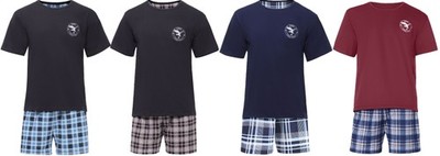 Timone Herren Schlafanzug Kurzarm Baumwolle Pyjama hochwertig S-XXL