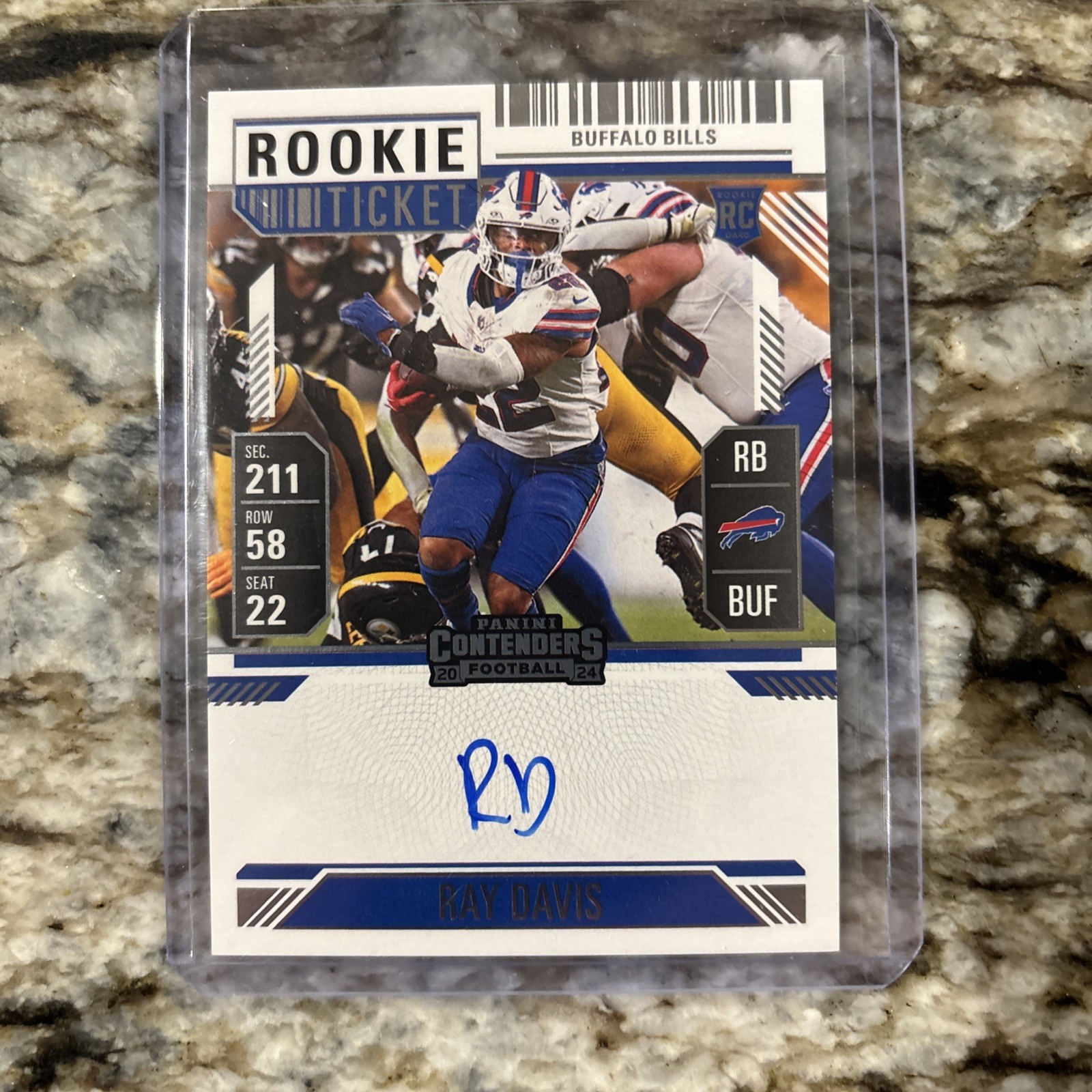 2024 Panini Contenders RAY DAVIS Rookie Ticket Auto #137 Buffalo Bills RC