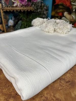 Natürliche Baumwolle Quaste Überwurf Decke King Size Bett 71 ''x 98'' Tagesdecke The Range