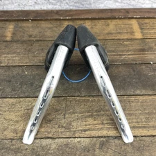 Vintage Dia-Compe Road Bike Non-Aero Brake Levers Pair Drilled NOS Black Hoods