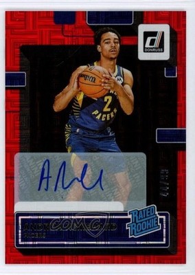 2022 Donruss Rated Choice Red Signatures /99 Andrew Nembhard Rookie Auto RC 1uw6
