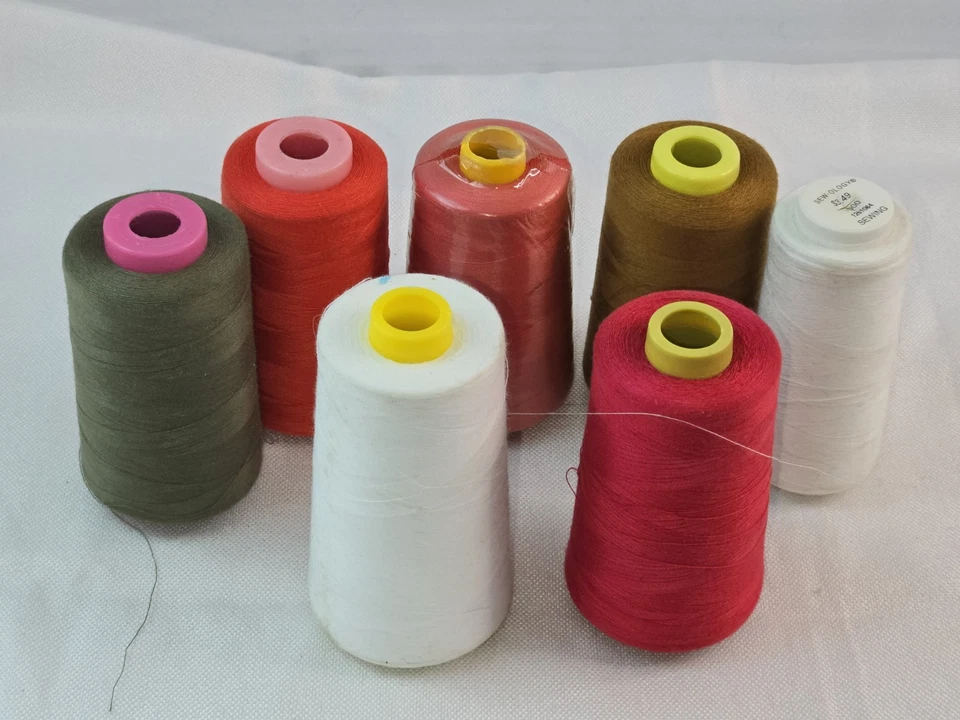 Lot of 7 Mixed Surelock Spools Mixed Color T-27 S/2 Sewing Thread /Cone  - Image 2 of 4