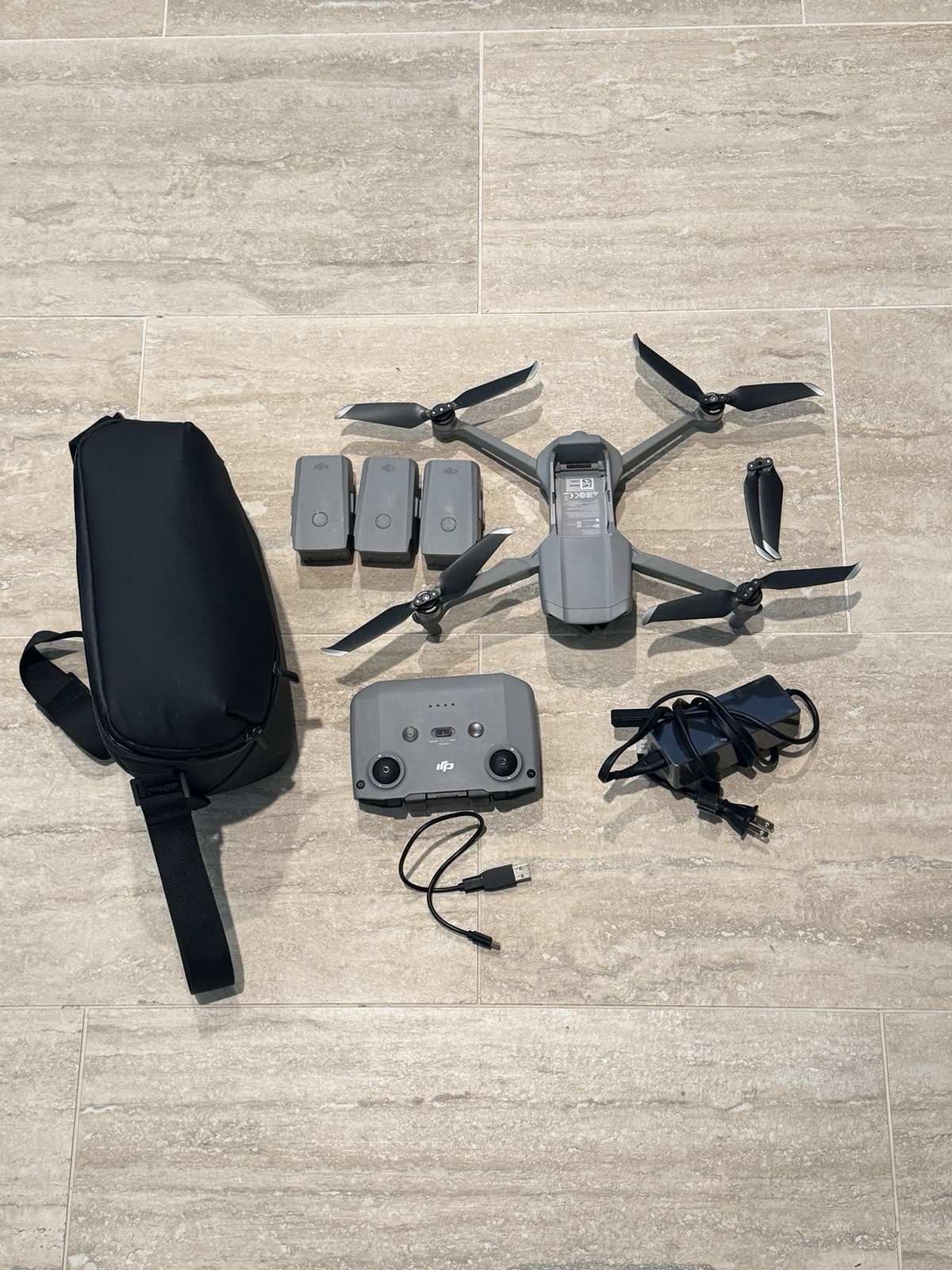 DJI Mavic Air 2 Camera Drone MA2UE3W Fly More Combo with Extra Batteries-image