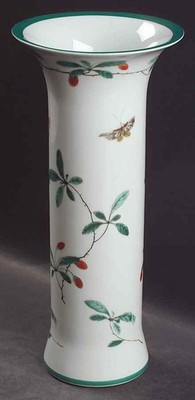 Mottahedeh Famille Verte  11'' Trumpet Vase 4192642