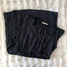 Old Navy Sleeveless Drawstring Waist Dress Black Size Small