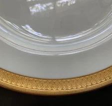 MINTON GOLD ENCRUSTED DINNER PLATES (5) C.1890 GILMAN COLLAMORE #G7337 #G6285