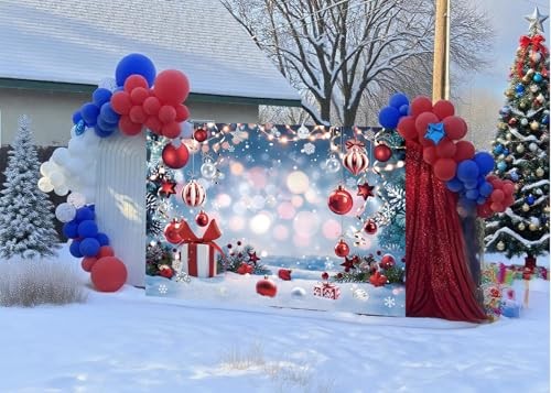 Blue Christmas Backdrop 7x5FT Winter Wonderland Photography 7x5FT: 84x60 inch
