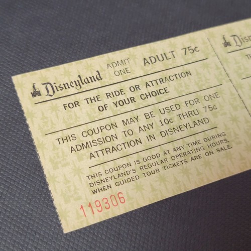 VHTF Rare Vintage Complete Magic Kingdom Disneyland Guided Tour Ticket PA - Picture 4 of 8