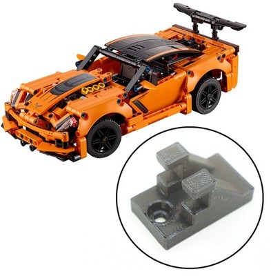 Wall Mount Bracket for Lego Technic Chevrolet Corvette ZR1 (42093) (White Only)