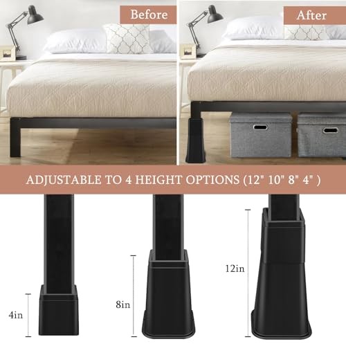 Bed Risers 8 Inch Heavy Duty, Furniture Risers Lifts 12