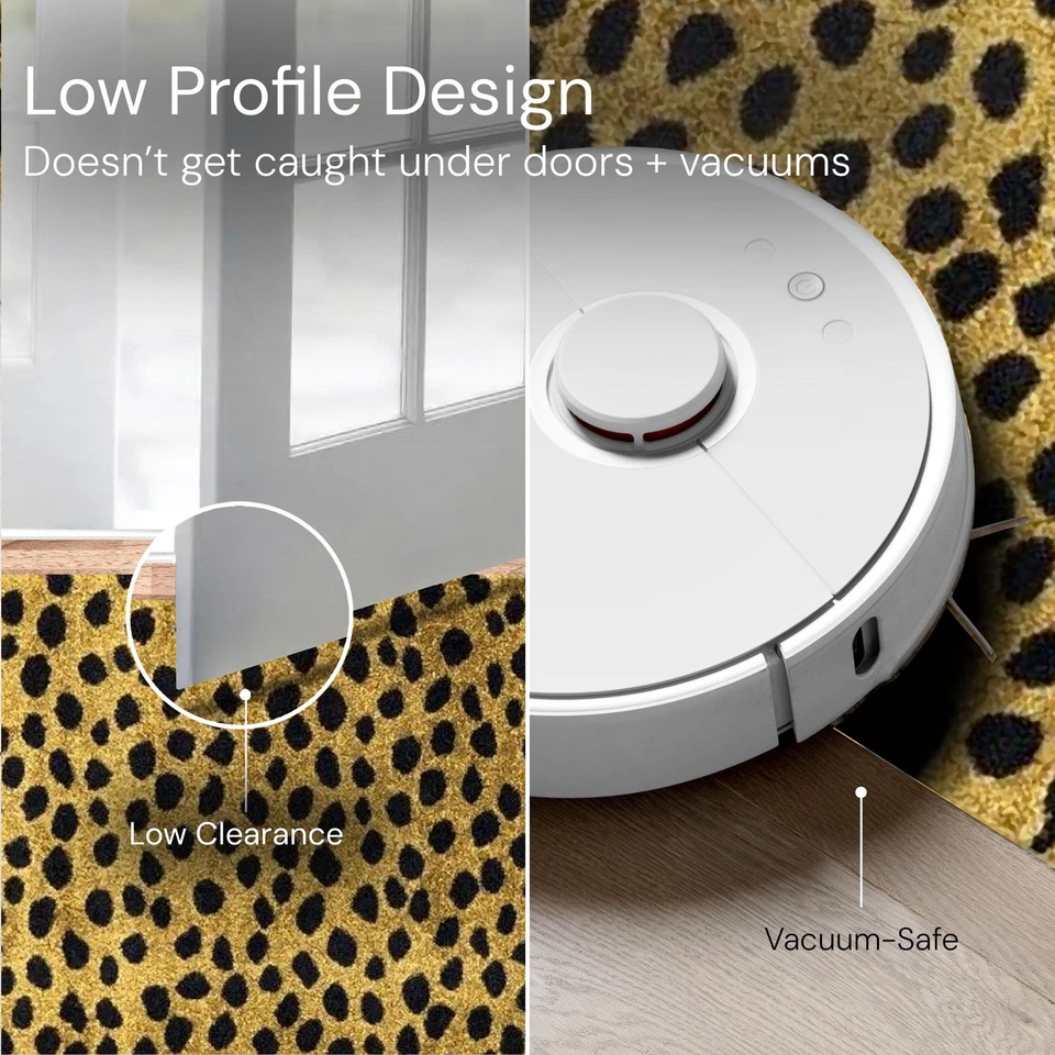 Wash+Dry Leopard -Piece Washable Rug with Backing, Small Mat for Entryway, Ki... - Image 3 of 4