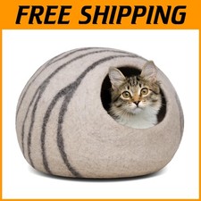 Felt Cat Bed for Indoor Cats, Handcrafted Wool