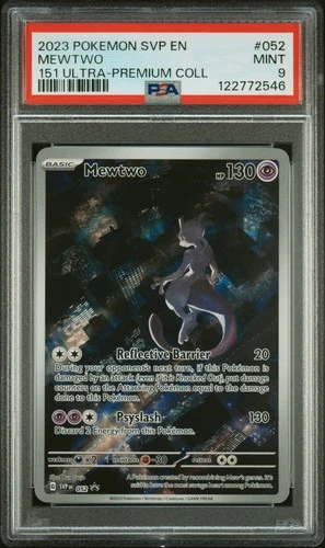 2023 POKEMON SVP EN-SV BLACK STAR PROMO 151 ULTRA-PREM COLL #052 MEWTWO PSA 9