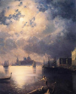 Ivan Aivazovsky Byron in Venice 1899 17''x 22'' Archival Art Print