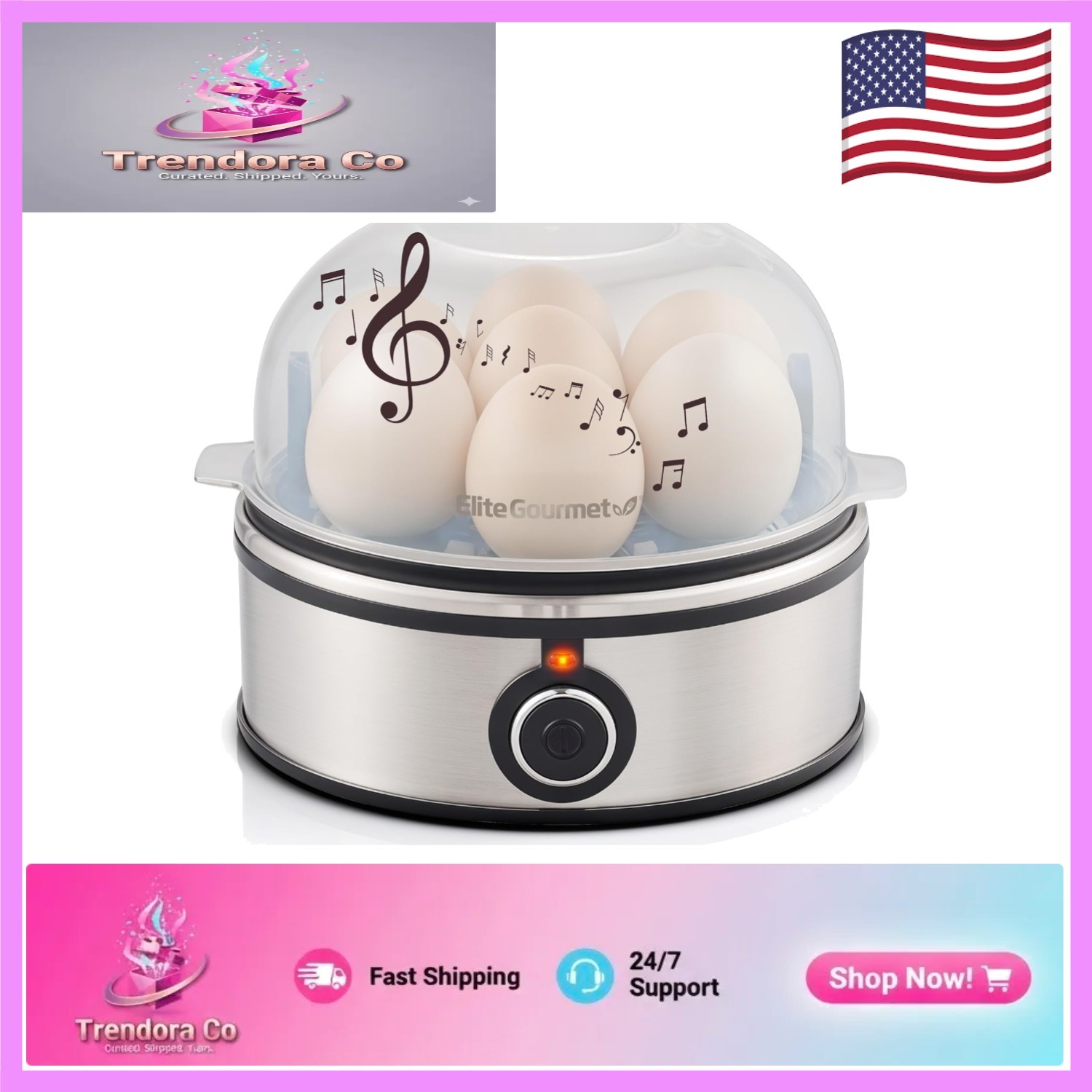 Stainless Steel Easy Egg Cooker: 7-Egg Capacity for Perfect Boiling & Poaching