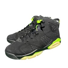Jordan 6 Retro Electric Green Kids Basketball Shoes Black 384665-003 Size 6.5Y
