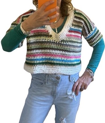 A Mid Sleeve Multi Color Playful Cardigan