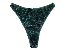 vintage Victorias Secret velour VELVET 1997 thong Panties GREEN size L