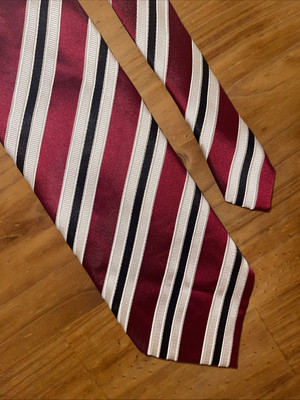 Donald J. Trump Neck Tie Men Red Stripes Signature Presidential Leader Powerful