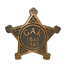 Vintage Brass 1861-1865 Civil War GAR Grand Army Of The Republic Grave Marker