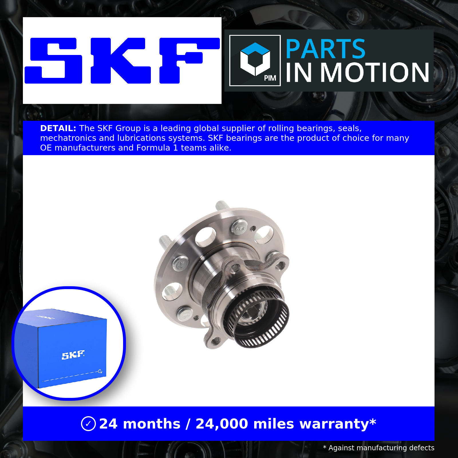 SKF Wheel Bearing Kit With ABS Sensor Ring VKBA 6905 Rear Axle Position Height 173 mm Length 153 mm Width 153 mm - OE Quality - Image 4