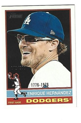 2025 Topps Heritage High Number Enrique Hernandez Bicentennial 171/200 FREE SHIP