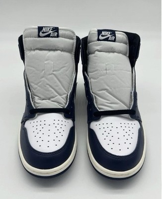 Nike Air Jordan 1 バロンズUS 9.5 Nike Air Jordan 1 Retro Sz 9.5 High Blue White Men's Athletic