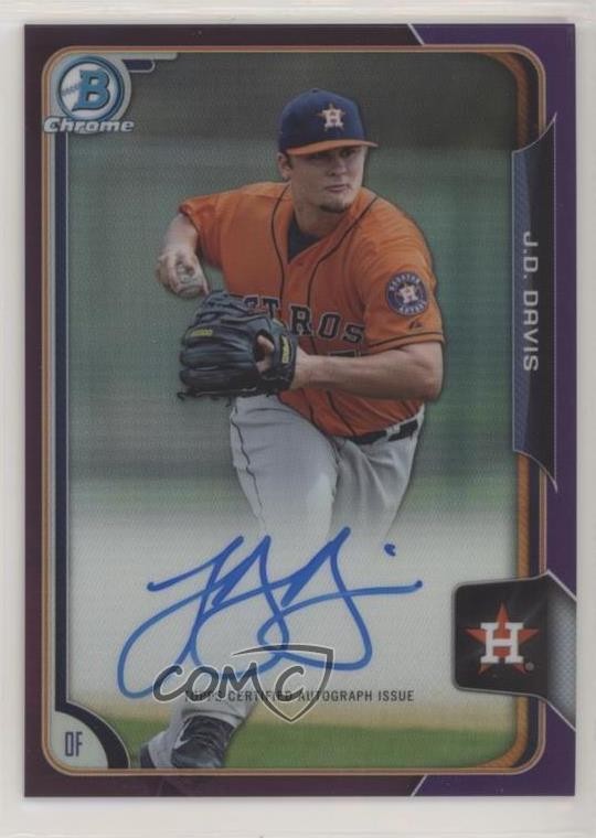 2015 Bowman Chrome Prospects Purple Refractor 133/250 JD Davis #BCAP-JD Auto s3g