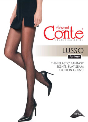 Conte Lusso 20 Den - Fantasy Women's Tights - Diamond pattern & lurex polka dots