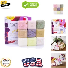 Elegant 9-Pack Herbal Scented Soaps in Luxury Gift Box - Ideal for Guests