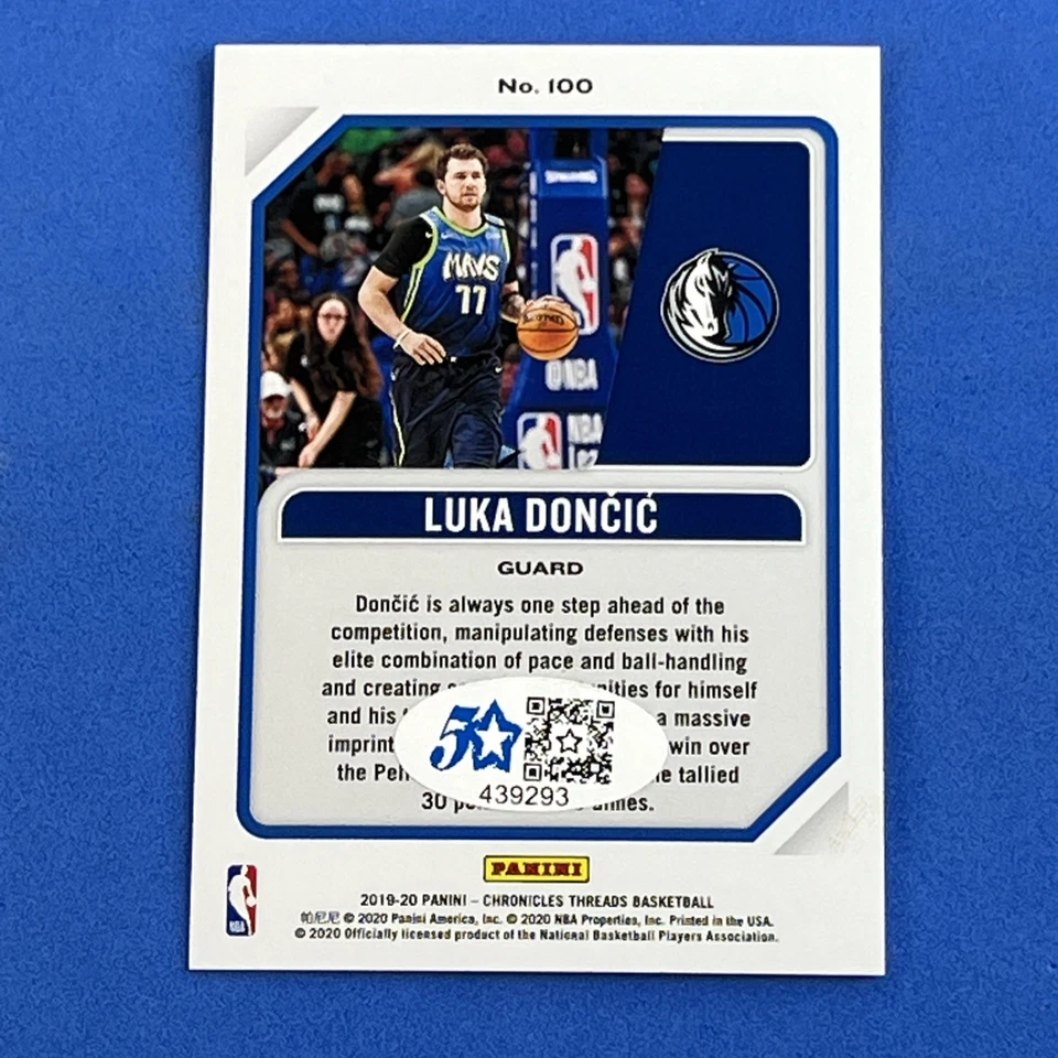 Tarjeta coleccionable firmada por Luka Doncic Dallas Mavericks Panini 2019 holograma certificado de autenticidad Foto 4 de 4