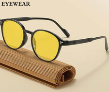 Round Blue Light Blocking Classes Men Women Outdoor Night Vision Sunglasses New