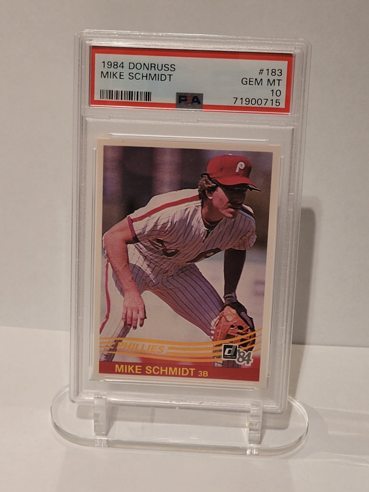 1984 Donruss Mike Schmidt #183 PSA 10 GEM MT Philadelphia Phillies Baseball