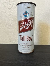 Schlitz Tall Boy Beer Can Vintage Milwaukee Collectible Flat Top 3/4 Quart