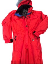 OBERMYER Red Ski Jumpsuit One Piece Snowsuit Vtg Women’s 6 Zip Up Winter