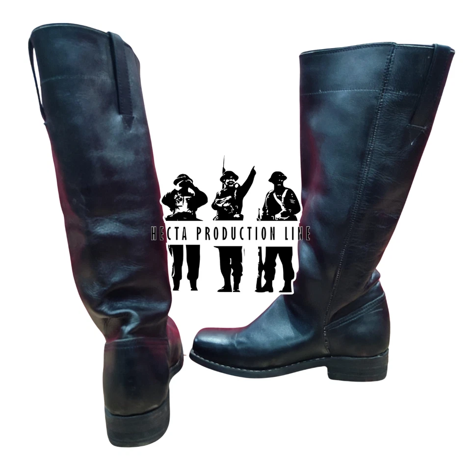 Botas Stovepipe hechas a mano - Botas comunes de cuero genuino 1847-1900 Foto 4 de 4