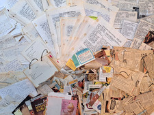 Vintage Lot Of Recipes 1000 Handwritten Newspaper Mag Clippings Box Sides