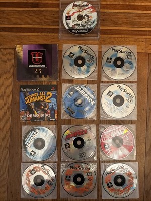 PlayStation 1 & 2 Underground Jampack Magazine Lot + Destroy All Humans 2 Demo