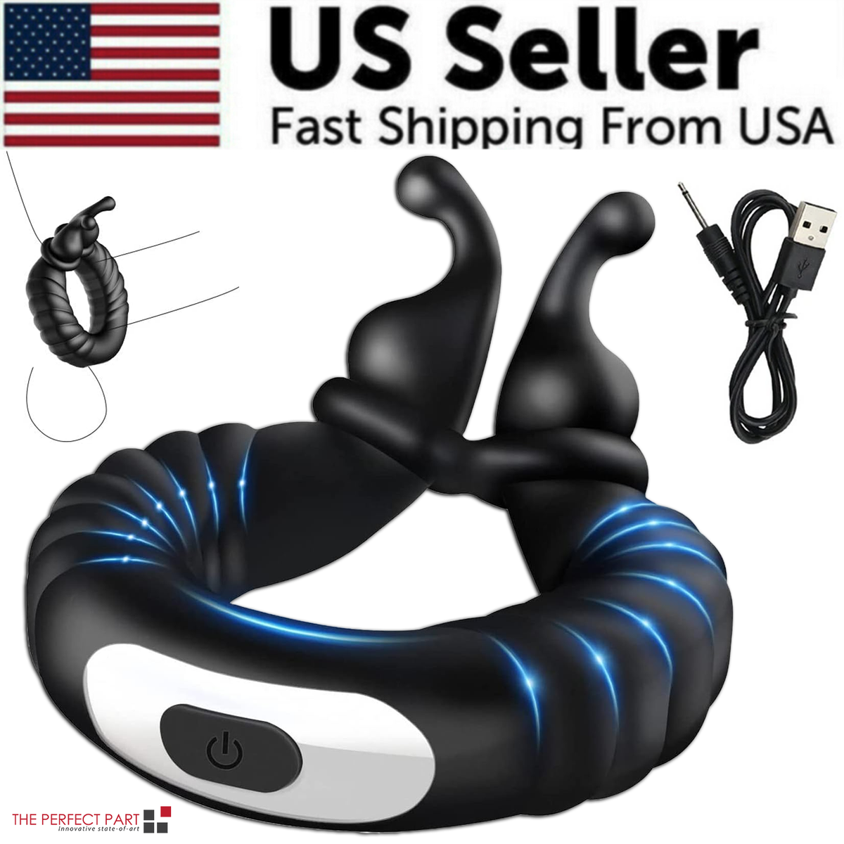 Vibrating Cock Rings Adjustable Penis Ring Silicone Rechargeable For Men Sex  Toy | eBay