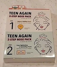 Teen Again 2-Step Nose Pack - Sebum Melting  Pore Tightening  Hydrating Packs