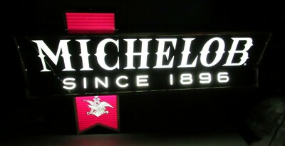 Large Vintage Michelob Beer Lighted Sign Figural HTF Bar Pub Light