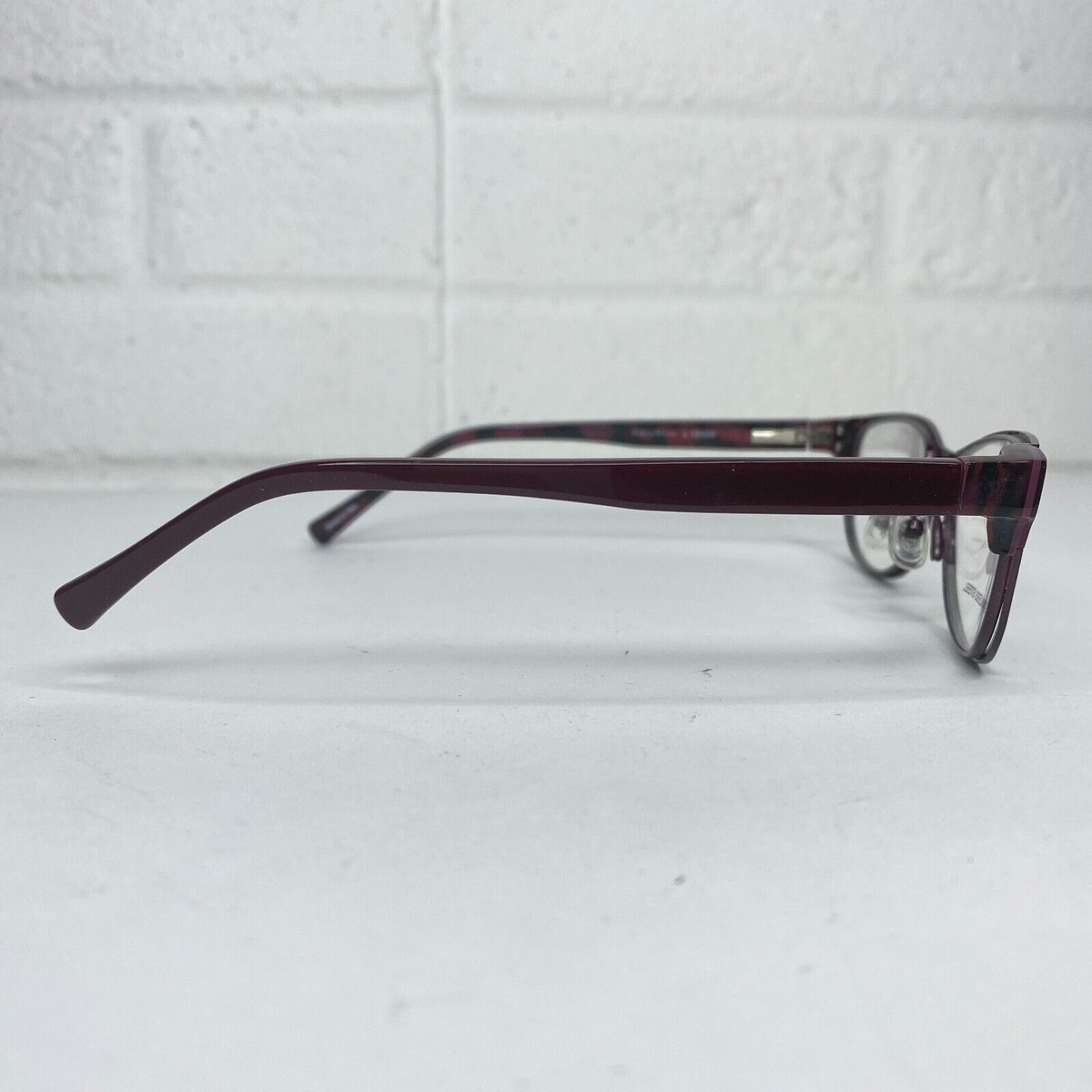 Cole Haan CH 1010 Wine Red Burgundy Rectangular Glasses 