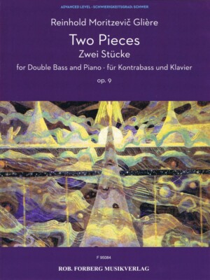 Two Pieces Op. 9 Double Bass and Piano Reinhold Gliere Book NEW 050602035