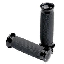 PM Performance Machine Black Contour Renthal Grips for 1985 & Up Harley-Davidson