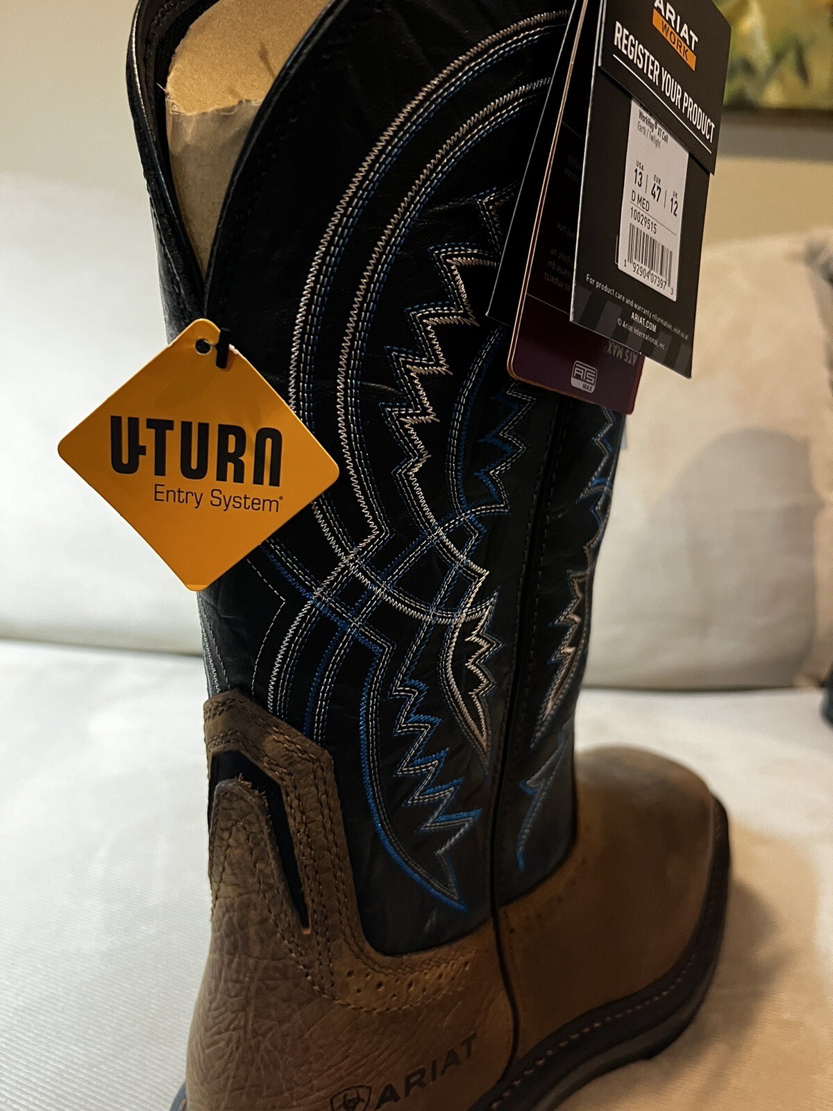 ARIAT Men’s Workhog XT Coil 12” Tall WideSquare Toe Leather Work Boots