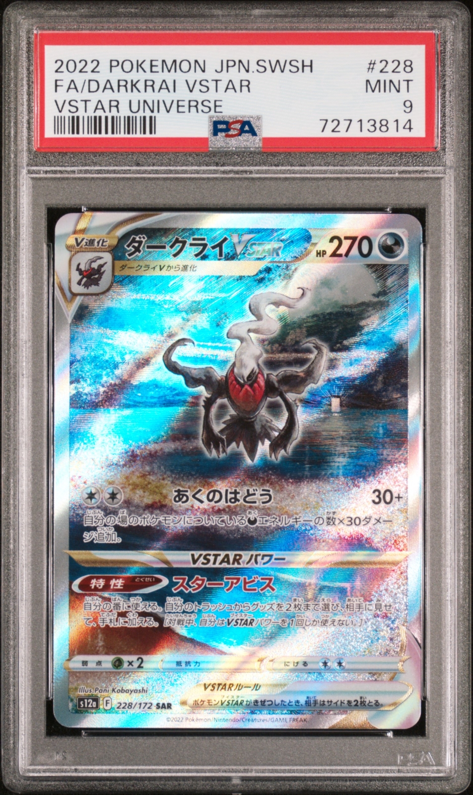 Charizard Pokemon Card PSA 10 DARKRAI VSTAR SAR 228/172 Pokémon