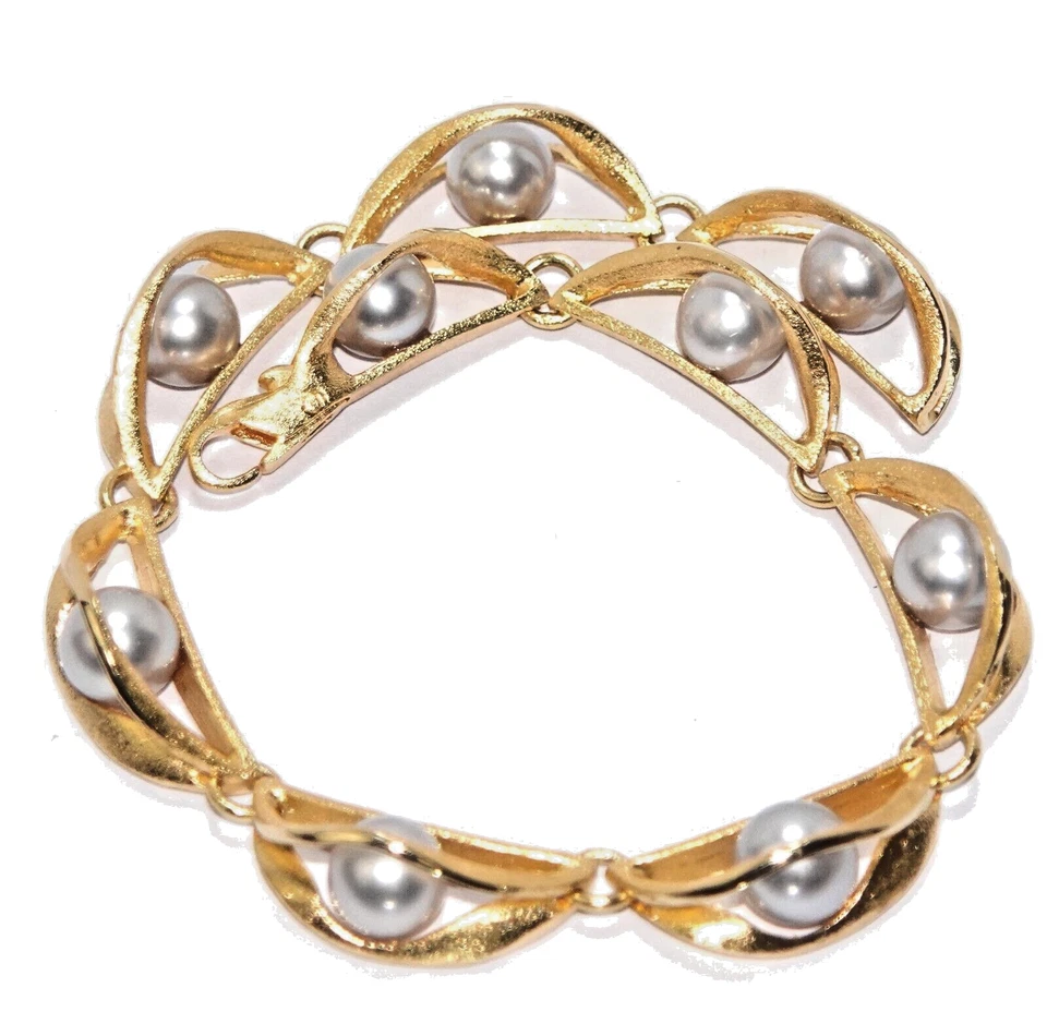 Armband LAPPONIA Gold 750/18K 9 Akoya Perlen 6,75mm A9(2002) 18,5cm lang 21g